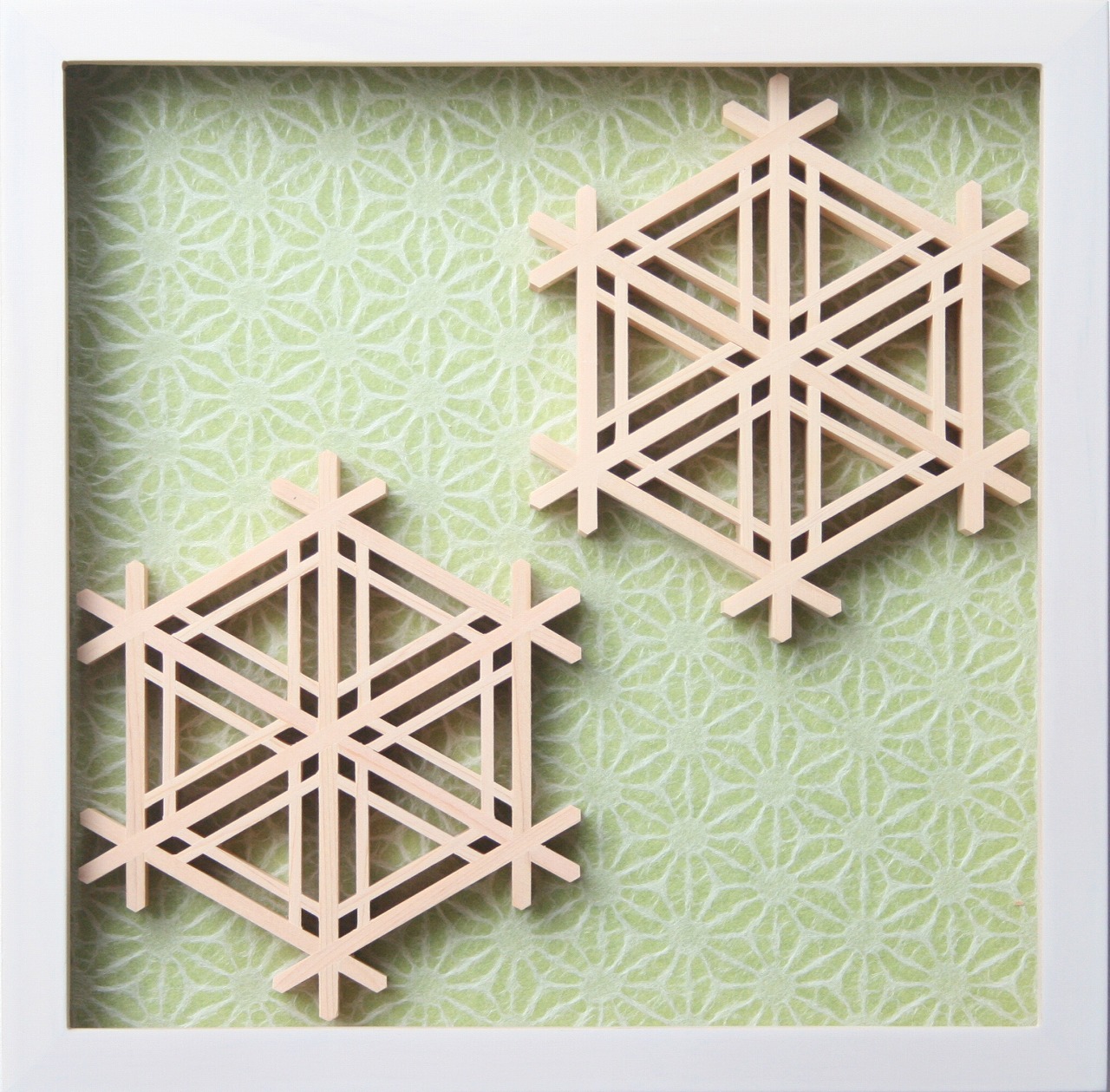 楽天市場】組子細工 寸松庵色紙添え 組子飾り [[ 格子柄 ]] 和風アート