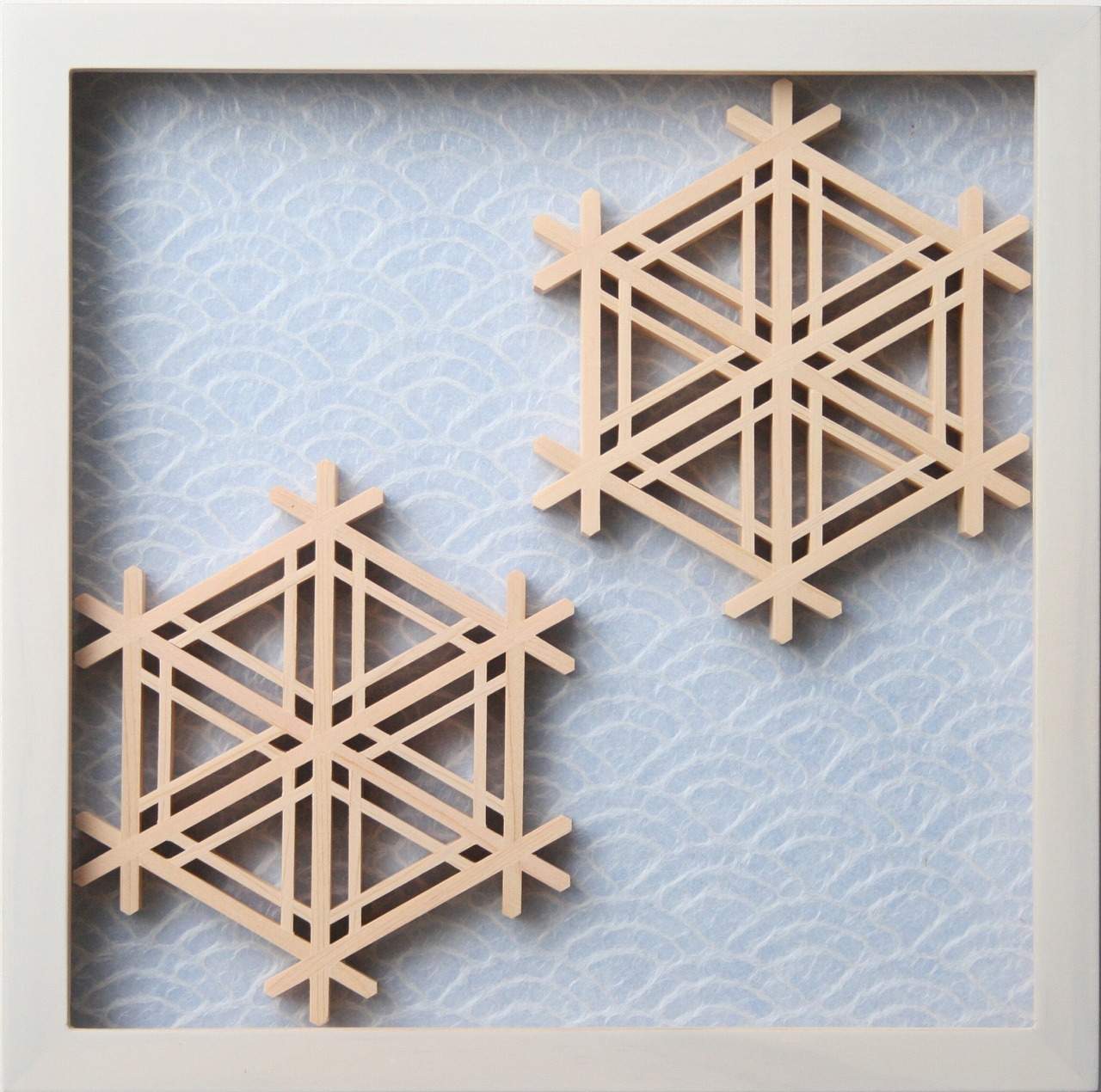 楽天市場】組子の和風ニッチフレーム 【土佐和紙背景 ゴマ柄】お部屋に