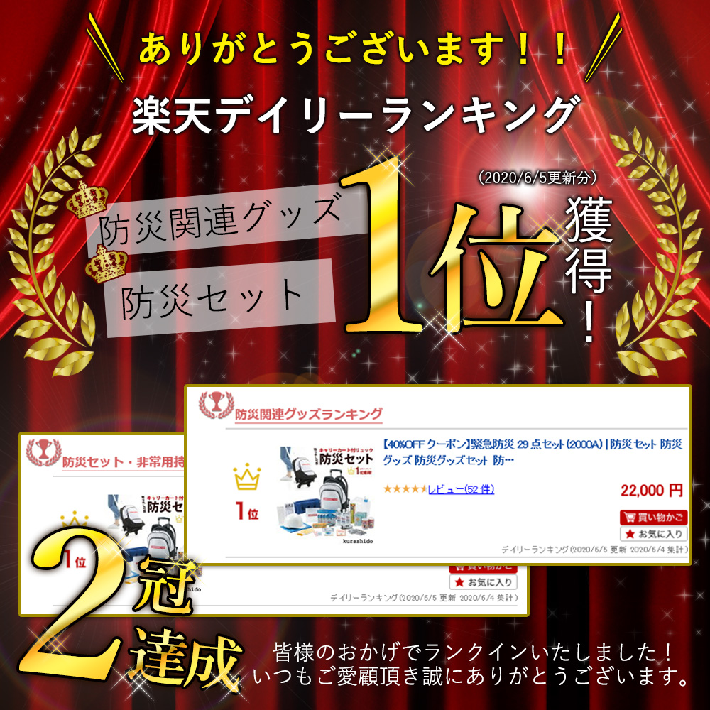 楽天市場 緊急防災29点セット 00a 防災セット 防災グッズ 防災グッズセット 防災リュックセット 防災 グッズ 家族 リュック 防災リュック セット 1人用 一人用 防災バッグ 非常用持ち出し袋 非常持ち出し袋 災害避難 バッグ Kurashido