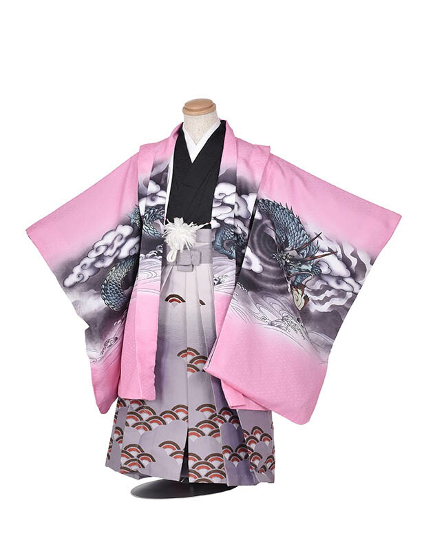 楽天市場】【七五三レンタル】七五三 レンタル 5歳袴 ピンク龍 5歳