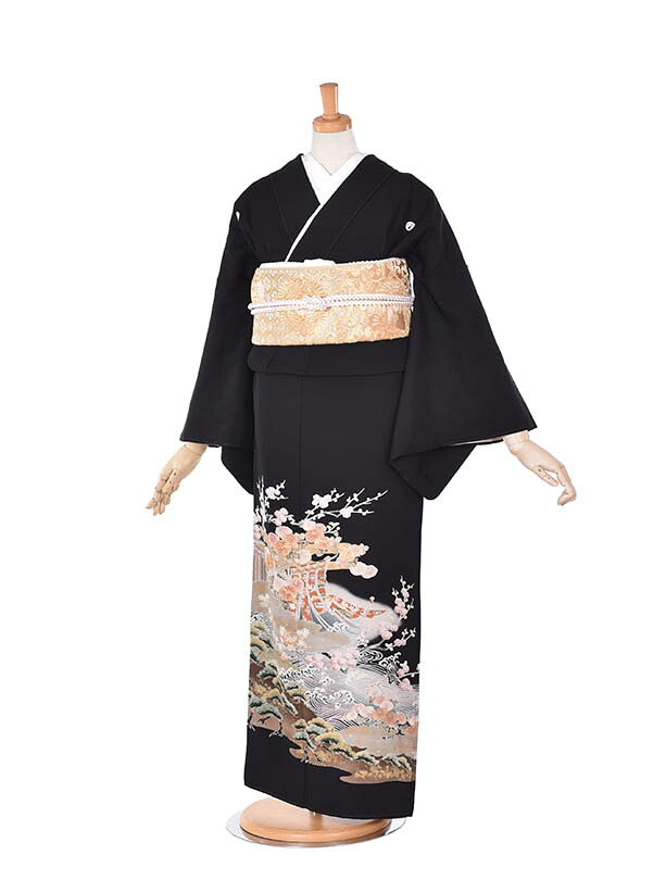 【レンタル】黒留袖レンタル 留袖 結婚式 新郎母 新婦母 正絹 フルセットレンタル 送料無料 冠婚葬祭 貸衣装 着物 和服 結婚式祖母 親族着物 式典 フォトウエディング 12,210円