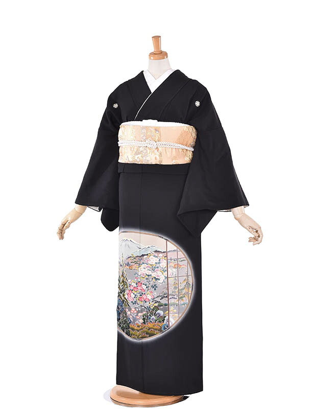 【レンタル】黒留袖レンタル 留袖 結婚式 新郎母 新婦母 正絹 フルセットレンタル 送料無料 冠婚葬祭 貸衣装 着物 和服 結婚式祖母 親族着物 式典 フォトウエディング