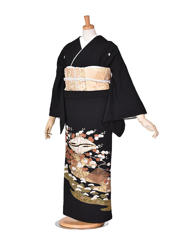 【レンタル】黒留袖レンタル 留袖 結婚式 新郎母 新婦母 正絹 フルセットレンタル 送料無料 冠婚葬祭 貸衣装 着物 和服 結婚式祖母 親族着物 式典 フォトウエディング