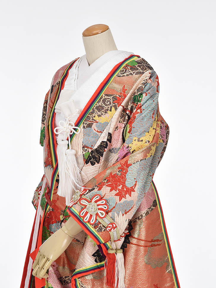 楽天市場 レンタル 色打掛 花嫁衣裳 和装 神社挙式 結婚式 打掛 披露宴 八重重ね オレンジ 和婚 フルセットレンタル 和装前撮り 往復送料無料 7日間レンタル レンタル衣裳京なごみ楽天市場店