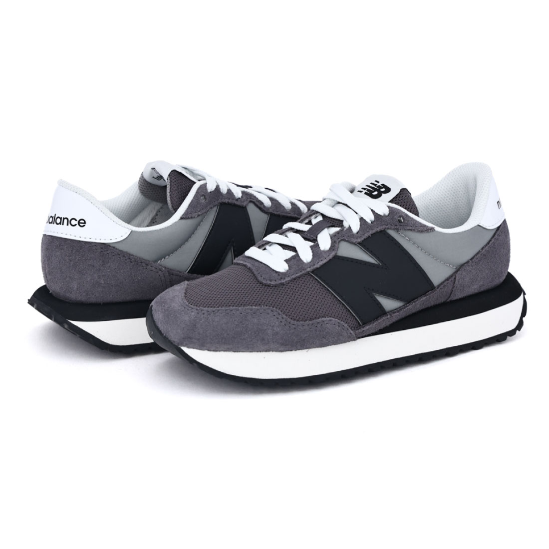 【7/20 20時～4H限定PT10倍】【10%OFF】 ニューバランス new balance レディース スニーカー M237 21W グレー ブラック カジュアル レトロランニング 疲れにくい｜GALLERY