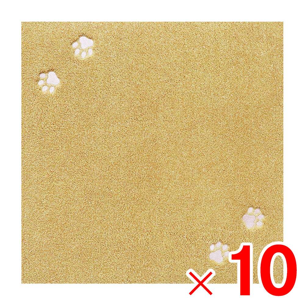 ラグタス タイルマット タイルラグ てくてく肉球 50×50cm イエロー YE ×10枚 ケース販売