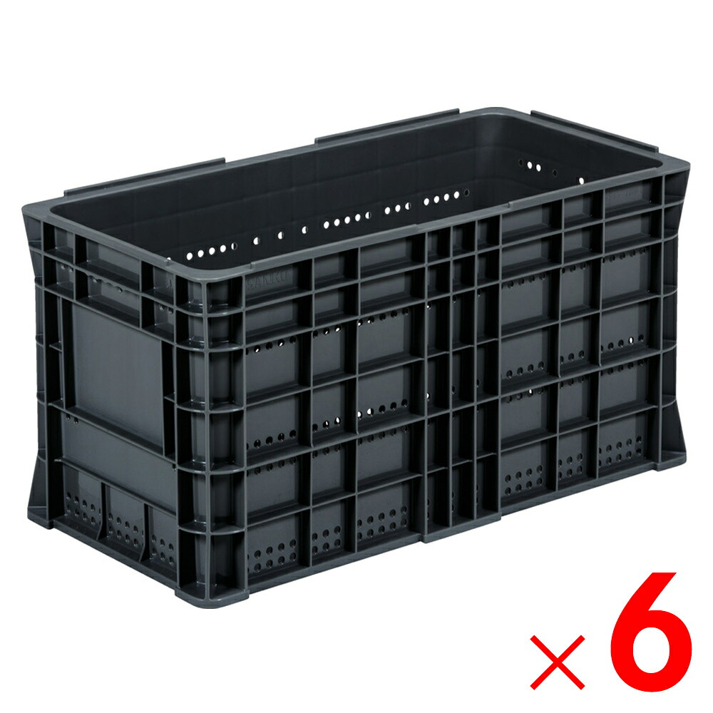 【法人押さえる】サンコー サンテナー B#60F-2 薄墨色 105200-00 ×6個 仕掛ける売りわたす 【製造業者直送・代引不可・置配不可】