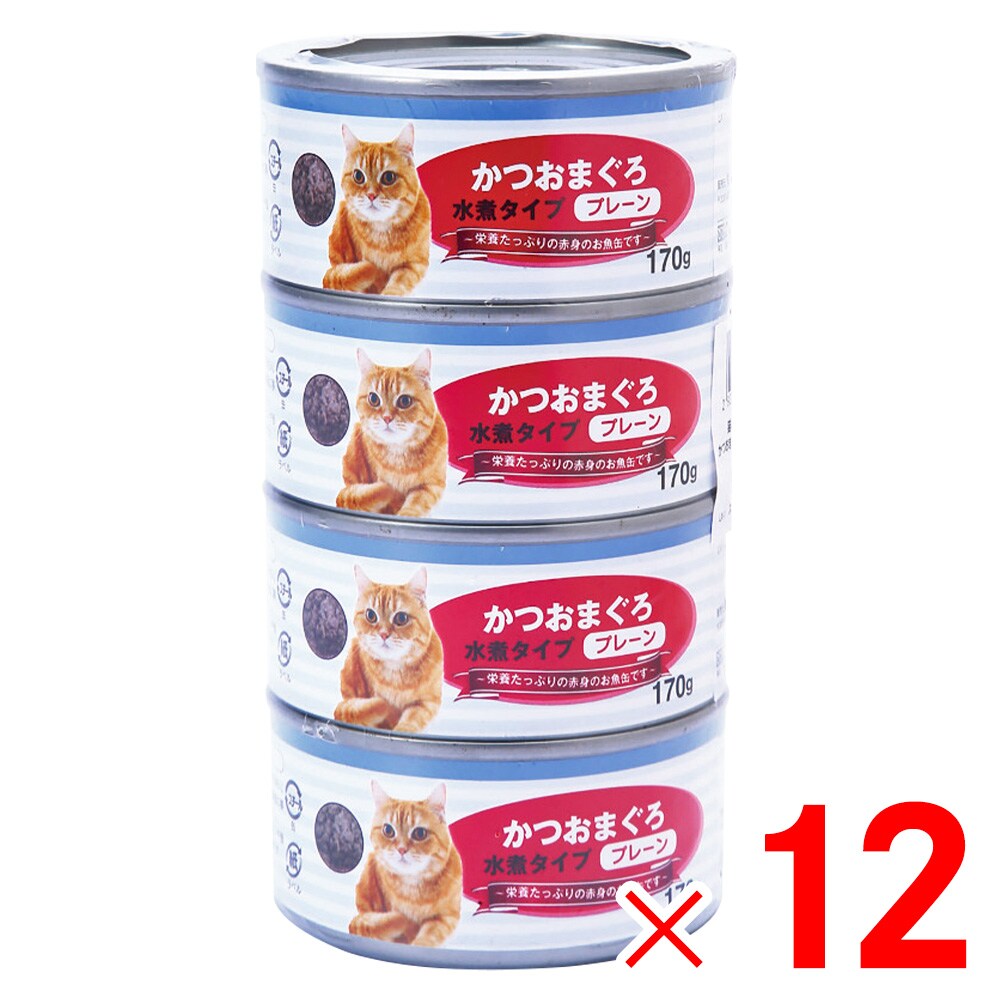 楽天市場】猫の缶詰 かつおまぐろ しらす入り 水煮タイプ （170g