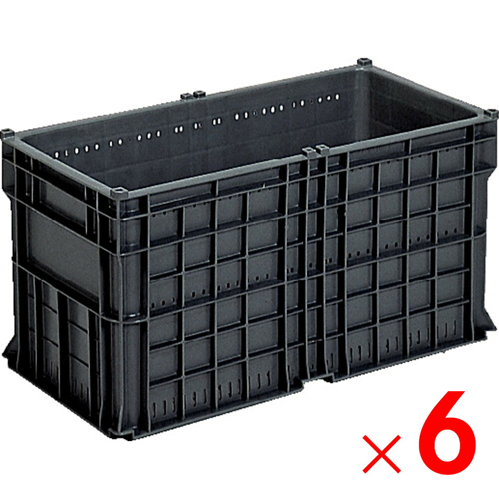 【法人限定】サンコー サンテナーB#60S-1 グレー 6個 105401 セット販売 【メーカー直送・代引不可・置配不可】
