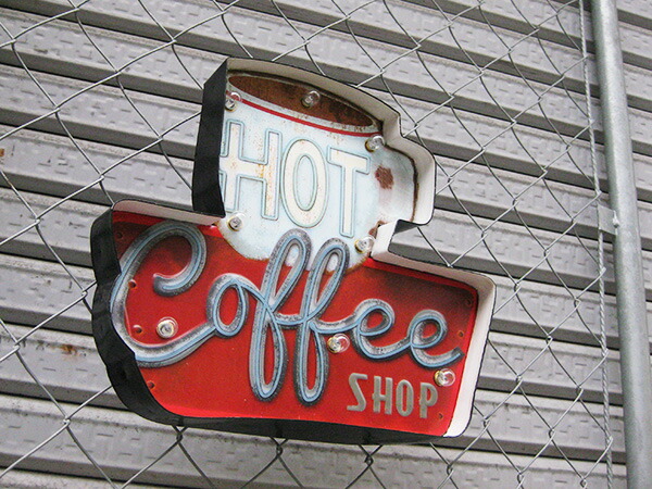 Lavieen Led American Metal Signs Lighted Tin Sign Hot Coffee Led American Metal Signs Lighted Tin Sign Hot Coffee Wall Lamp Plates Goods Gadgets Signboard