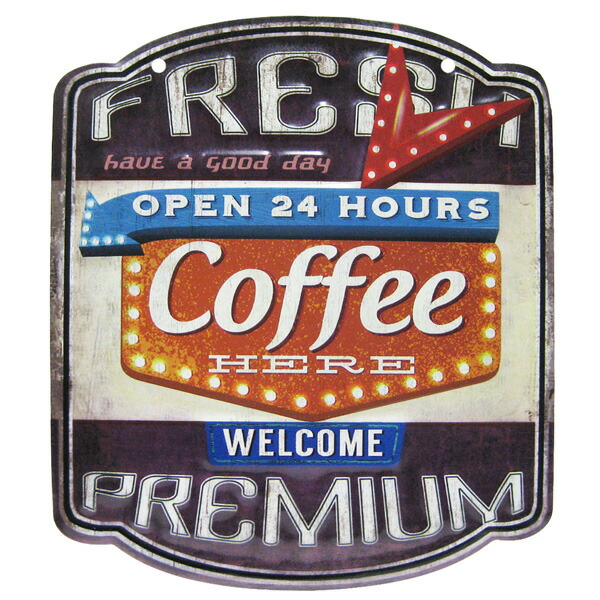 Lavieen American Tin Sign Coffee Az 7703 Emboss Tilin American Tin Sign Coffee Az 7703 Emboss Tilin Metal