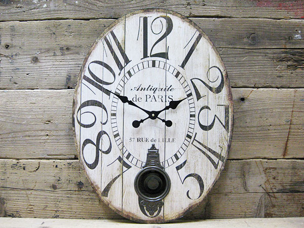 Lavieen Big Size Clock Pendulum Wall Old Town Wh Ht