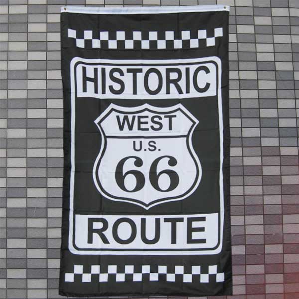 楽天市場 オールドアメリカン Route66 ルート66 看板 フラッグ タペストリー 壁掛け アメリカ 輸入 バーグッズ バー カフェ ガレージ アメリカ雑貨 おしゃれ 西海岸風 インテリア アメリカン雑貨 ラヴィアンローズ アメリカン雑貨