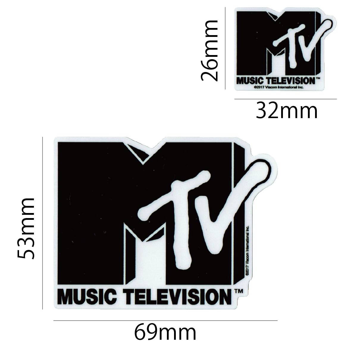 楽天市場 ステッカー シール カワイイ 車 Mtv ロゴ Lcs334 Music カスタマイズ オリジナル ブラック ワッペン通販 ワッペンストア