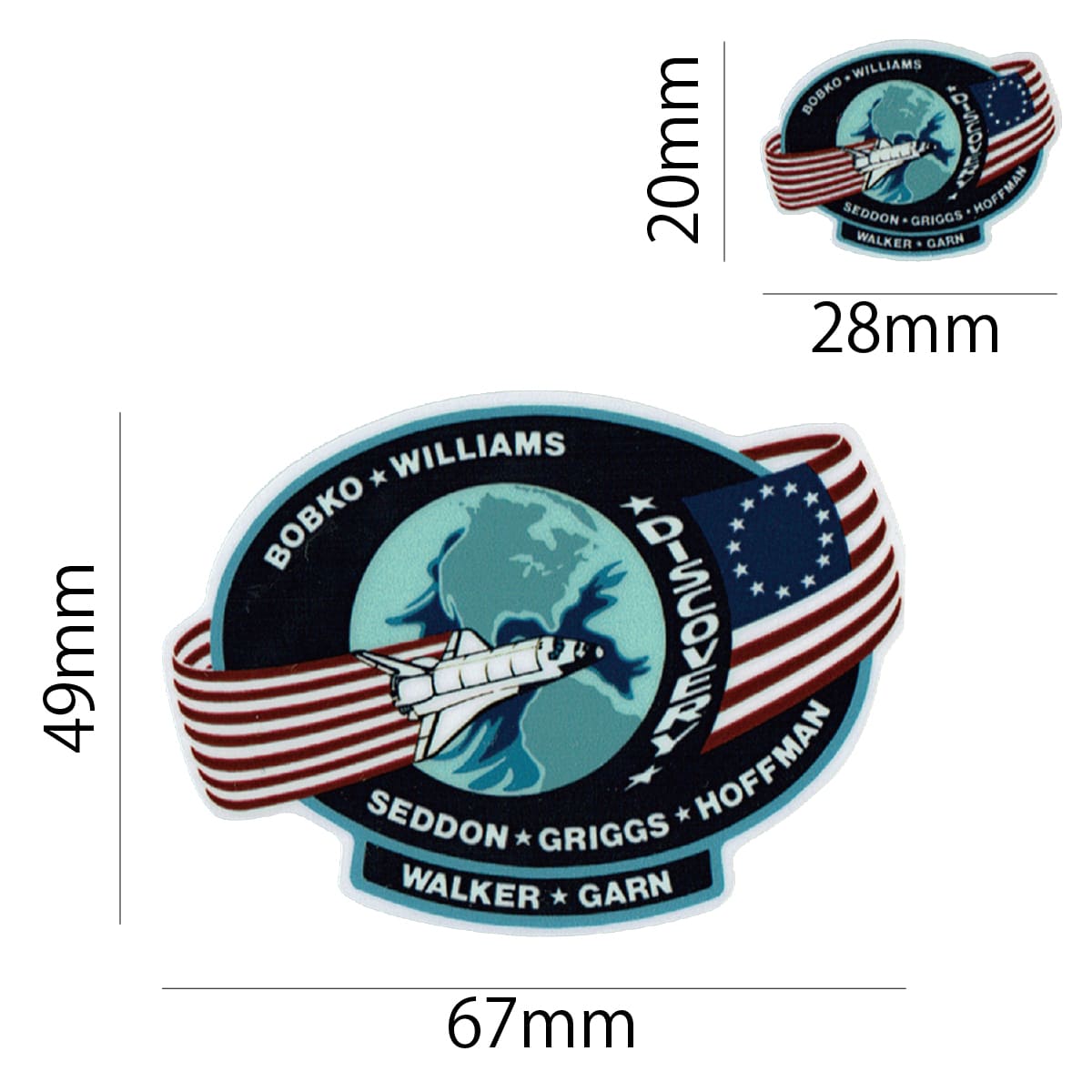 楽天市場 ステッカー シール Nasa006 Discovery ロゴ スペースシャトル アウトドア 車 かっこいい アメリカン おしゃれ スマホ カスタマイズ オリジナル ワッペン通販 ワッペンストア