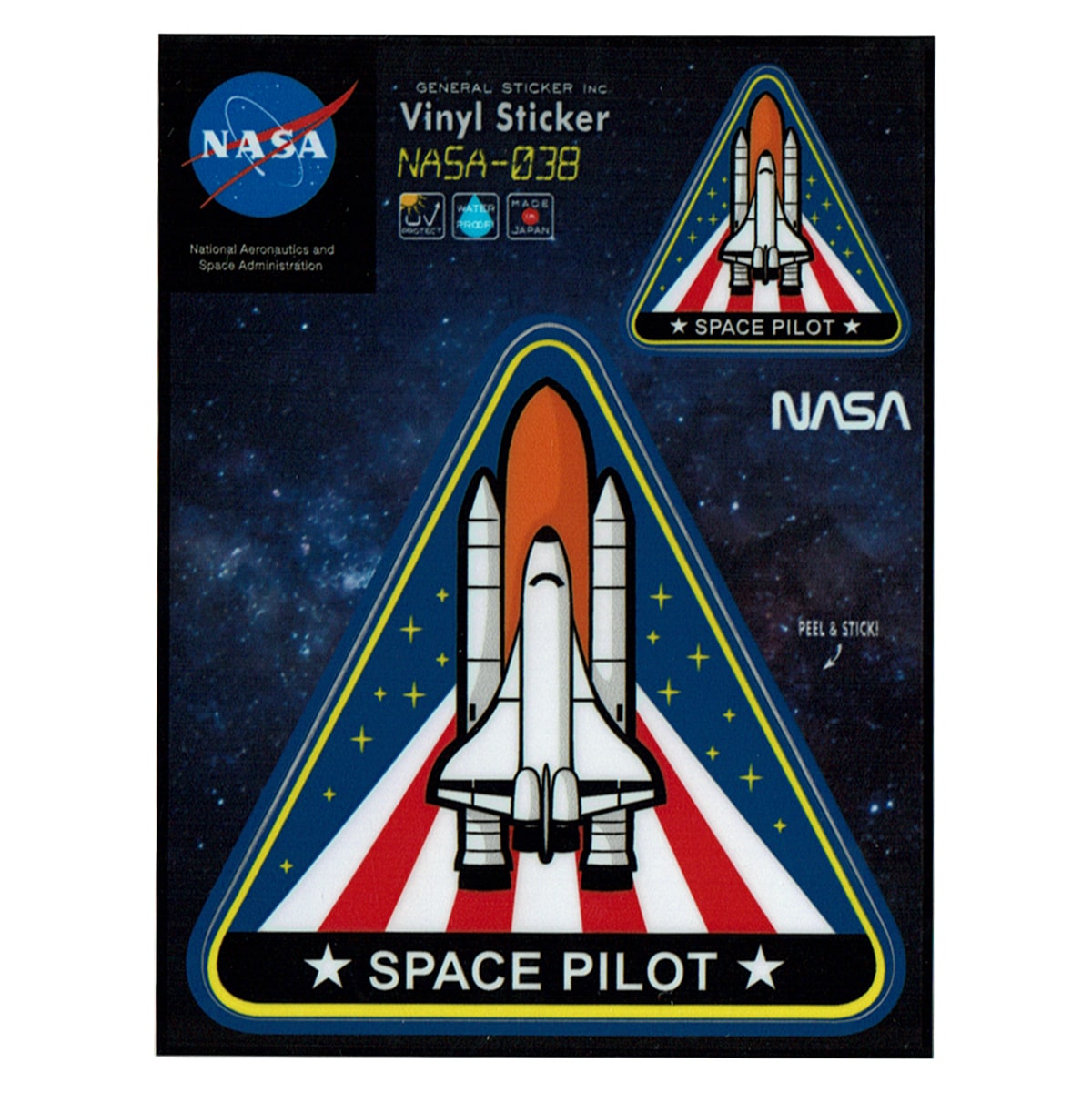 楽天市場 ステッカー シール Nasa038 Space Pilot ロゴ スペースシャトル 宇宙アウトドア 車 かっこいい アメリカン おしゃれ スマホ カスタマイズ オリジナル ワッペン通販 ワッペンストア