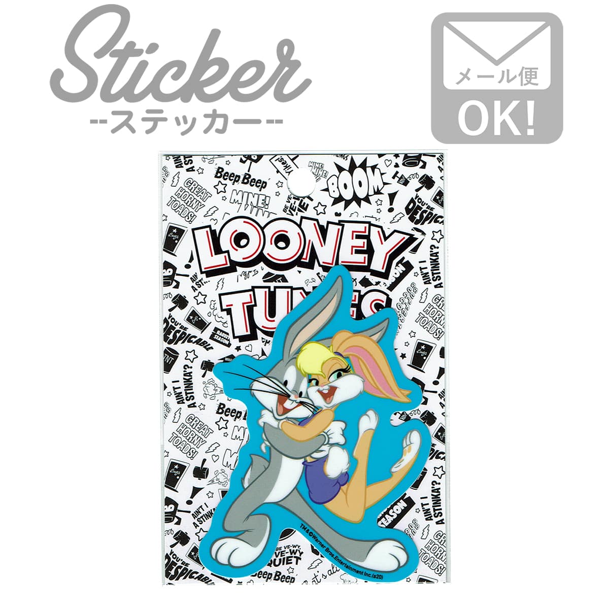 楽天市場 ステッカー シール カワイイ 車 Looney Tunes ルーニーチューンズ バックスバニー ローラバニー アメコメ Wb 014 カスタマイズ オリジナル ワッペン通販 ワッペンストア