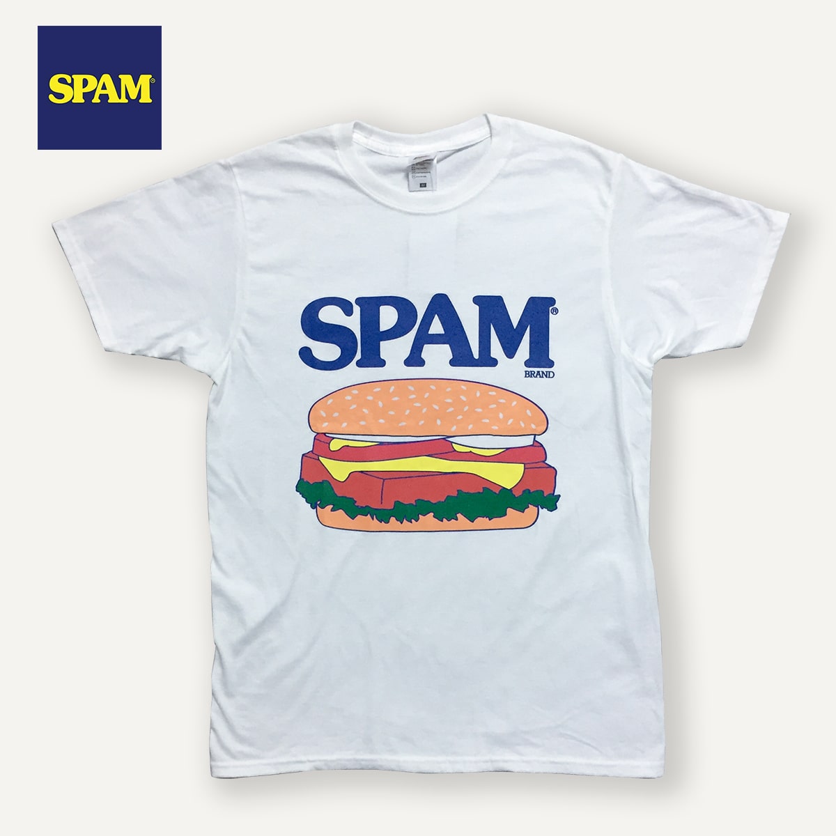 楽天市場 ｔシャツ メンズ 半袖 Spam ｔシャツ 沖縄限定 バーガー フワちゃん 有吉の冬休み 寝間着 スパムｔシャツ プレゼント S M L Xl ゆうパケット発送 送料無料 沖縄土産 面白ｔシャツ 城間商店