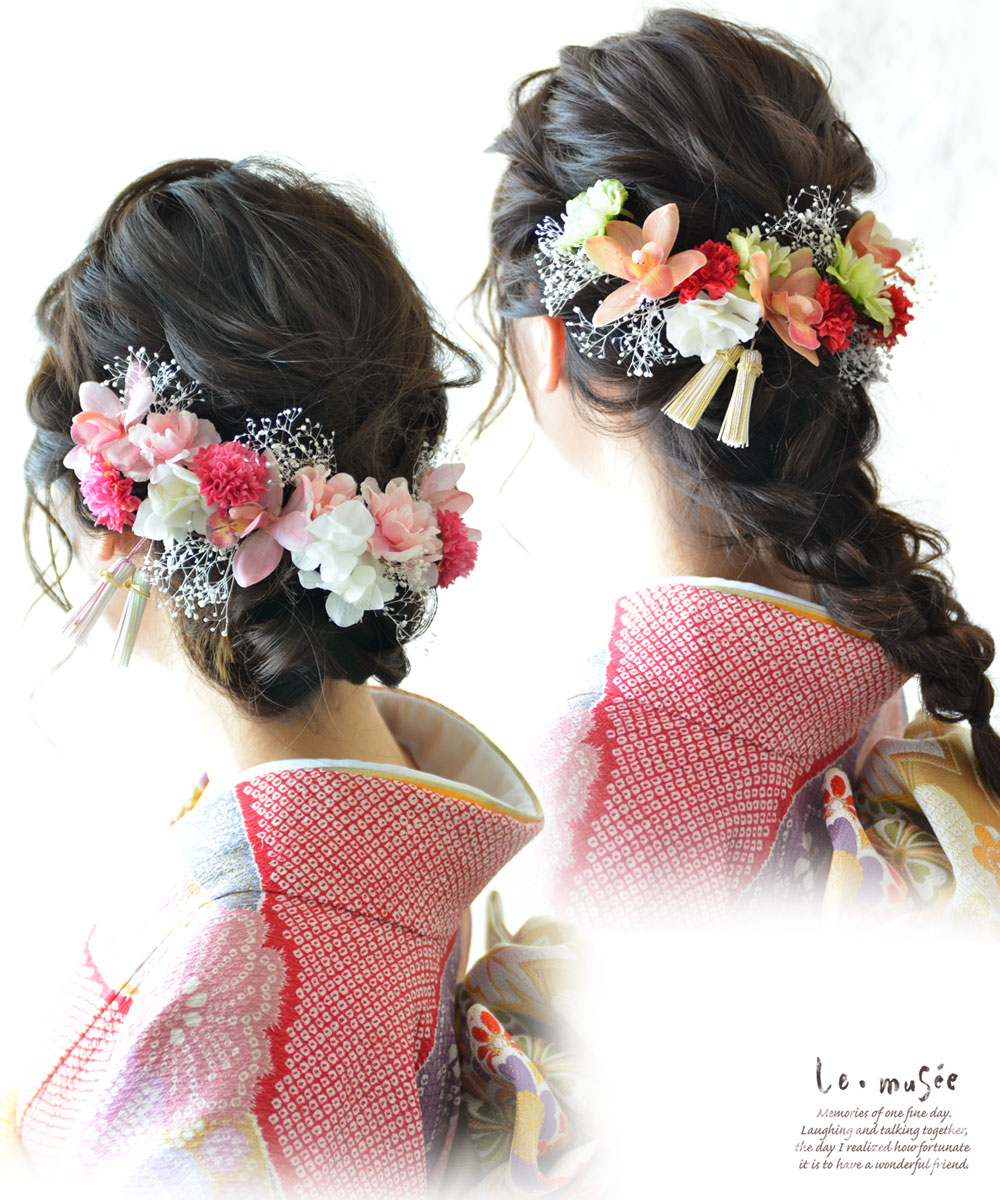 成人式 髪飾り 和装 振袖 彩香 さいか 赤 オレンジ 造花 ヘッドドレス ウェディング ウエディング 結婚式 和 ブライダル ヘッドアクセ ヘッドアクセサリー 花 白無垢 色打掛 花嫁 大きい 袴 和風 卒業式 謝恩会 かすみそう カスミソウ Solga Sowa Pl