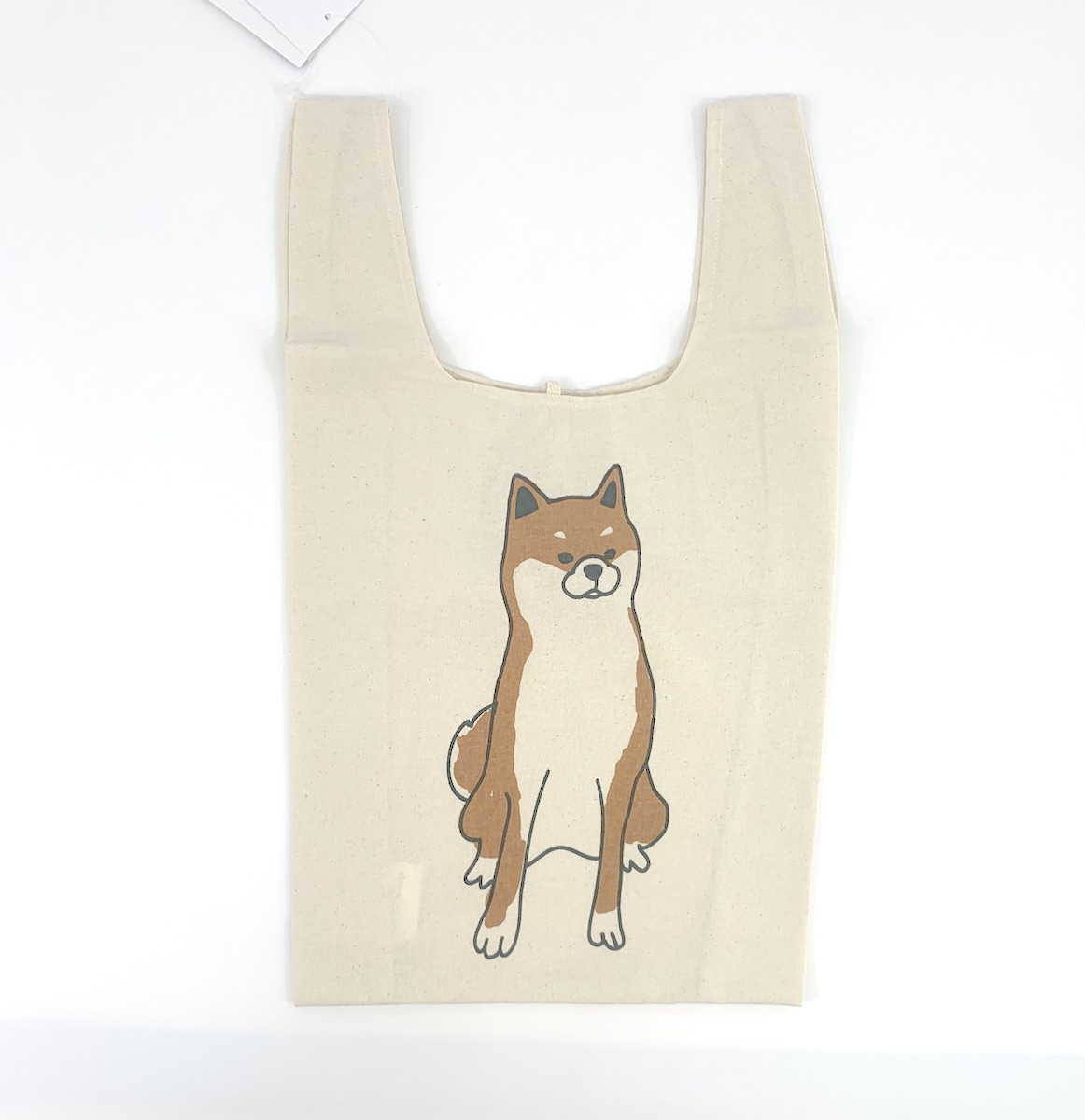 楽天市場 シバ犬 ミニ コットン エコバッグ メール便 送料無料 生成り シンプル フレンズヒル コンビニ型 レジ袋 レジカゴ 軽量 折り畳める Lesbonbonnes レボンボン