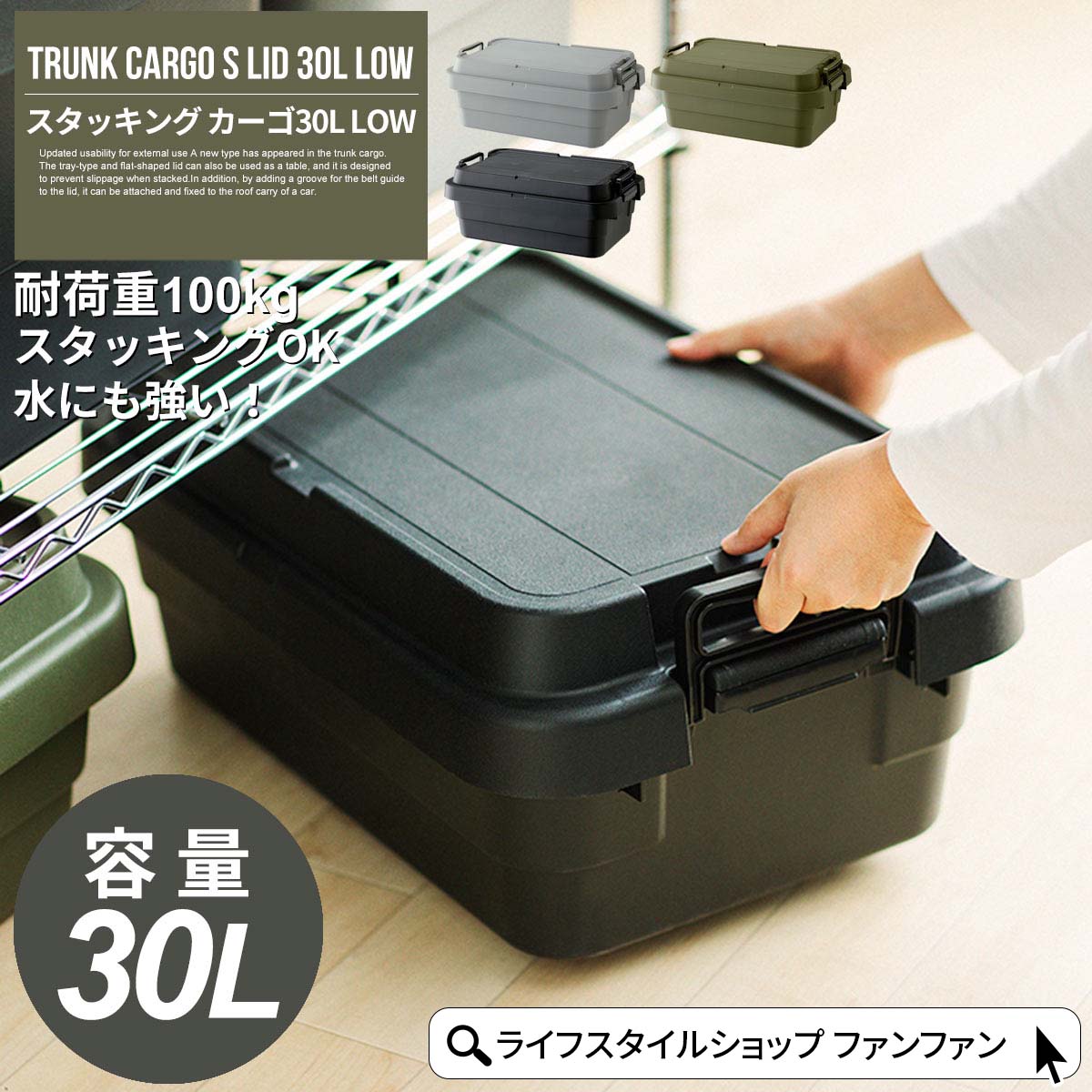 楽天市場】【クーポン配布中】収納ボックス トランクカーゴS蓋