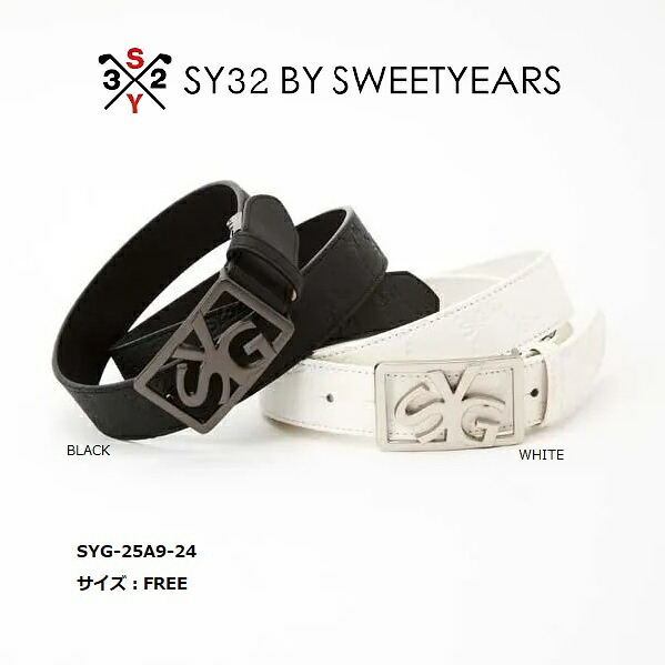 【~10%OFFクーポン券\u0026尖んがり最大限度10倍】SY32 by SWEET YEARS ゴルフ 胴締め メンズ 今めかしい かっこいい ブランド名 SYG-25A9-24【お取り寄せ】