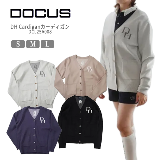 DOCUS ゴルフ レディース 今めかしい ブランド名 愛くるしげ DCL25A008 DH Cardigan ジレー ゴルフお召しもの 心地よい 25aw【お取り寄せ】