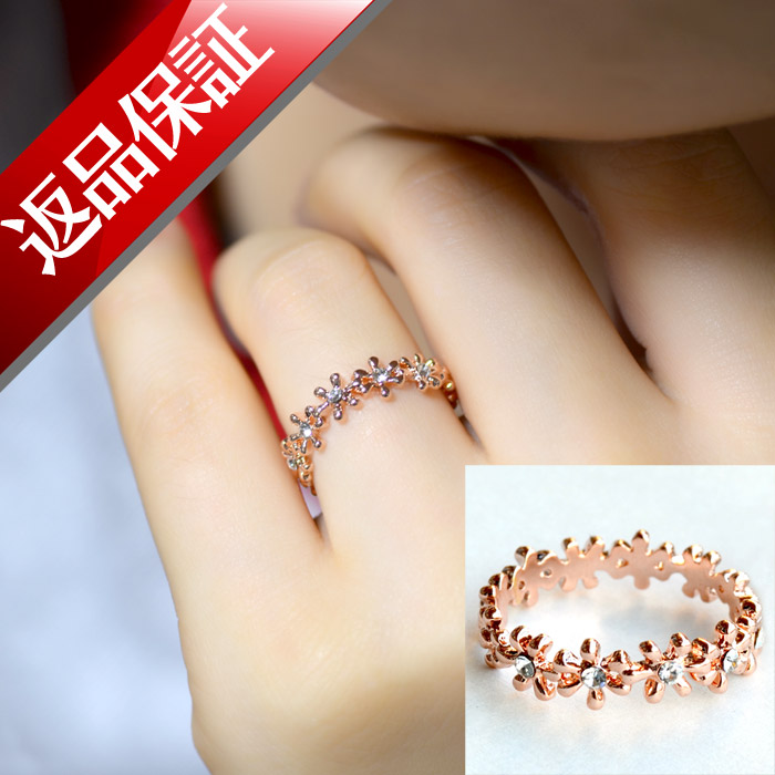 楽天市場】お花リング 指輪 K18 18金GP 18k 花 フラワー : カスピー