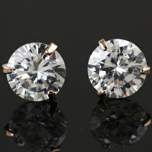 楽天市場】ピアス レディース CZダイヤ(キュービック・ジルコニア) K18