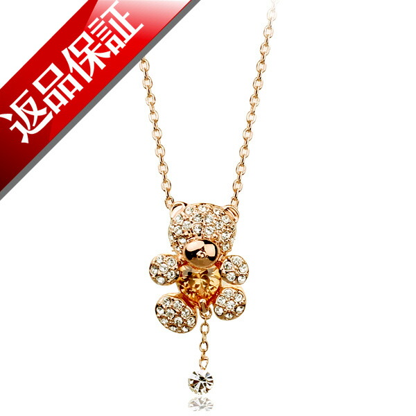 摩擦 脆い ミュウミュウ スワロフスキー くま ネックレス Recycledbottleworks Com