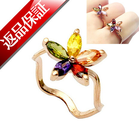 楽天市場】お花リング 指輪 K18 18金GP 18k 花 フラワー : カスピー