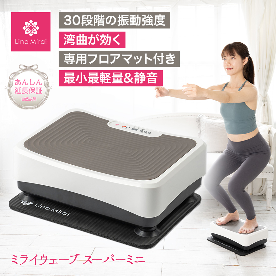 楽天市場 振動マシン コンパクト ミライウェーブ スーパーミニ ダイエット ブルブル ダイエット器具 効果 ブルブル振動マシン 振動マシーン シェイカー式 フィットネスマシン ブルブルマシン 振動ステッパー フィット Lino Mirai