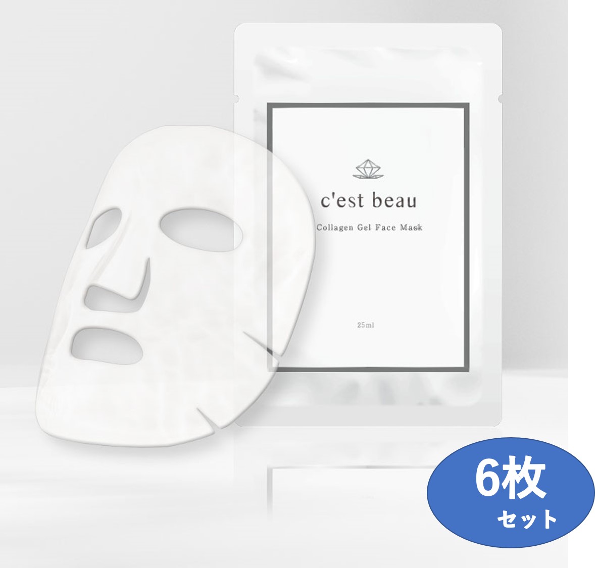 【楽天市場】C'est beau コラーゲンゲル フェイスマスク （25ml）×6枚入り CBゲル C'est beau Collagen