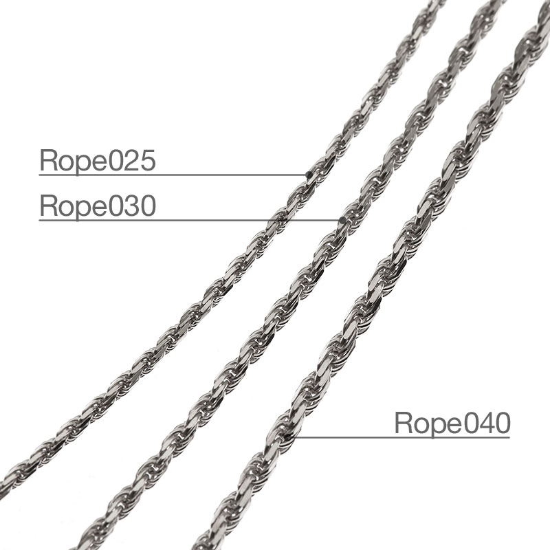 激安】 ハワイアンジュエリー ネックレス シルバー3.3mm 60cm ロープ