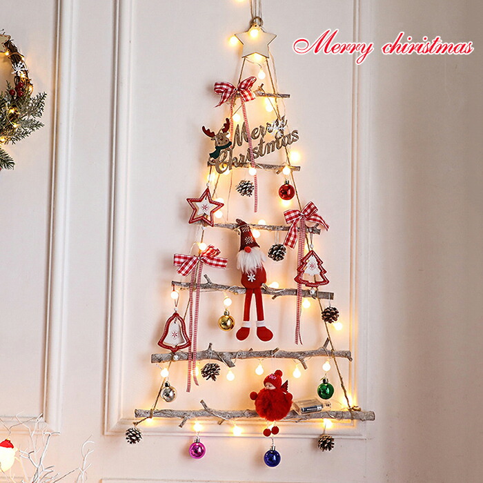 クリスマス　飾り 楽天市場】クリスマス 壁掛け クリスマスツリー DIY サンタクロース