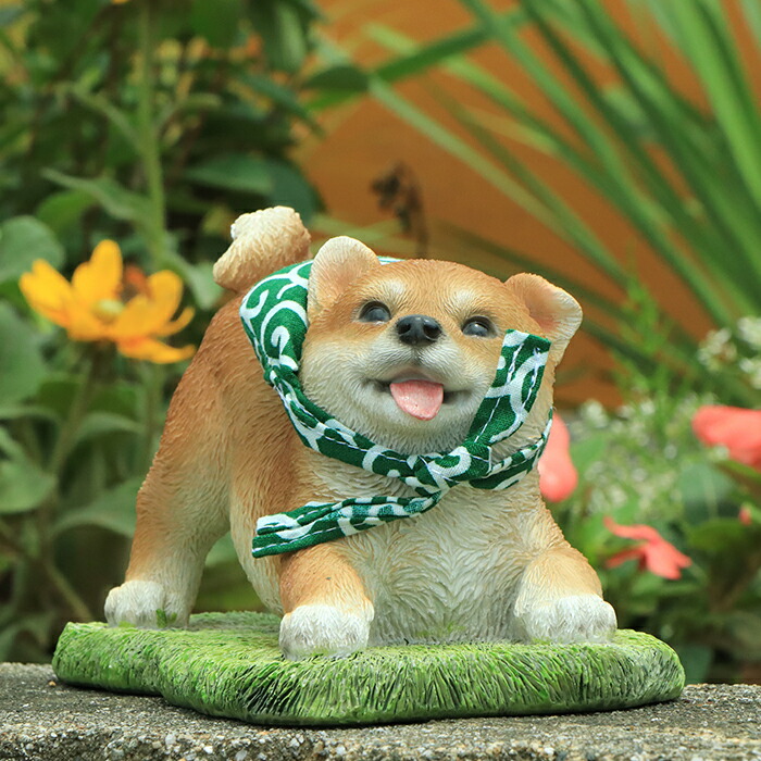 楽天市場 柴犬置物 かわいいオブジェ 庭 柴犬 柴旅a 置物 樹脂製 庭 雑貨 フィギュア高級 オーナメント ドッグ 犬の置物 お洒落 リュウカガーデンニング リュウカガーデニング楽天市場店