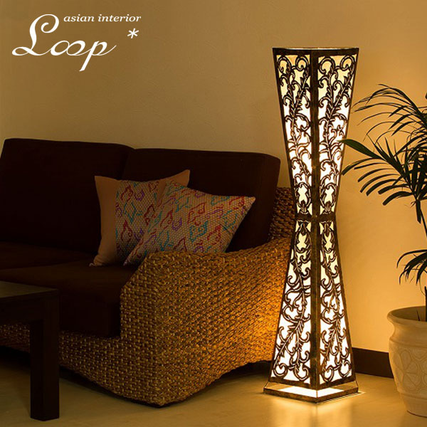 最高級 フロアライト 照明 スタンド 2灯式 シリンダー Led対応 アイアンカービングスタンドランプ 送料無料 フロアランプ 床置き スタンドライト 和室 インテリア 引越し リゾート ナチュラル 照明器具 フロアスタンド 和 アジアン雑貨 バリ おしゃれ 間接照明
