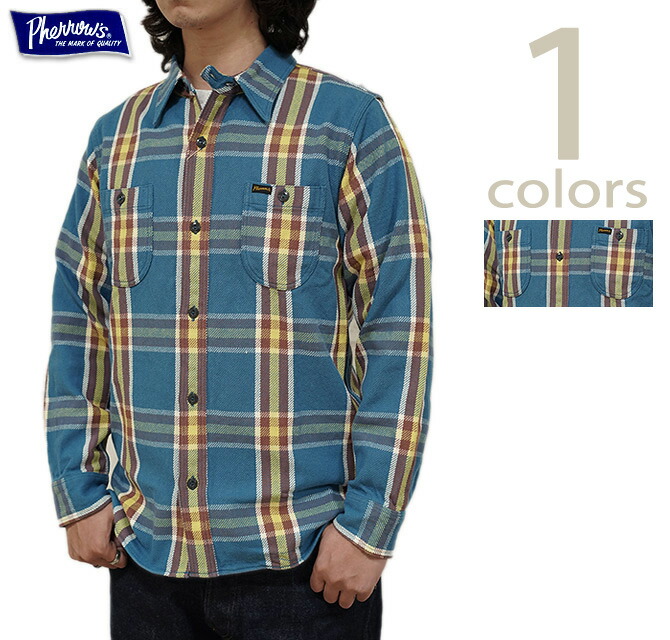 楽天市場】フェローズ Pherrow's 長袖 ヘビーウェイトネル ネルシャツ