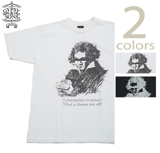 ジプシー & サンズ　GYPSY & SONS　GS2449900B　プリントT-Shirts　[ ROUND BODY ] [ Beethoven ] [ T-シャツ ] [ アメカジ ] [ メンズ ]