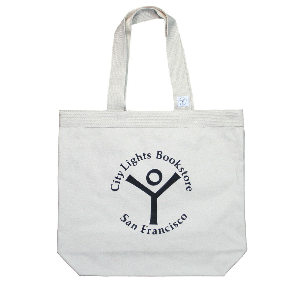 【楽天市場】[City Lights Bookstore] Logo Tote Bag (Natural) シティ・ライツ・ブックストア