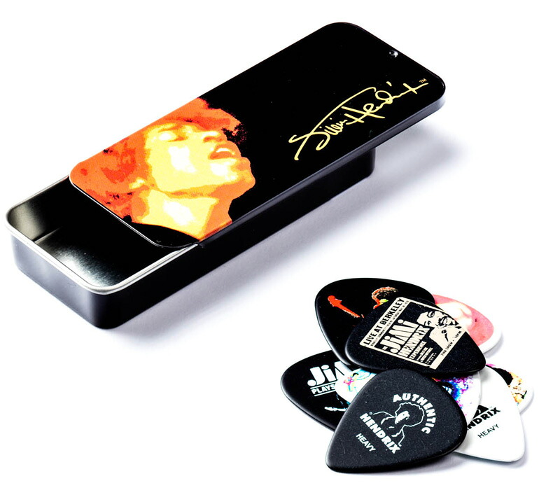 Dunlop Jimi Hendrix Plektren-Set – Electric Ladyland Design, 12er-Pack Aus Celluloid, Hart
