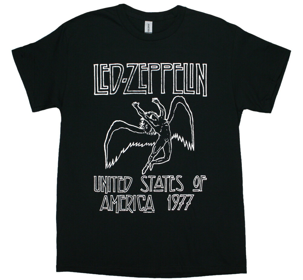 【楽天市場】Led Zeppelin / North American Tour 1977 Tee 7 (Black) レッド