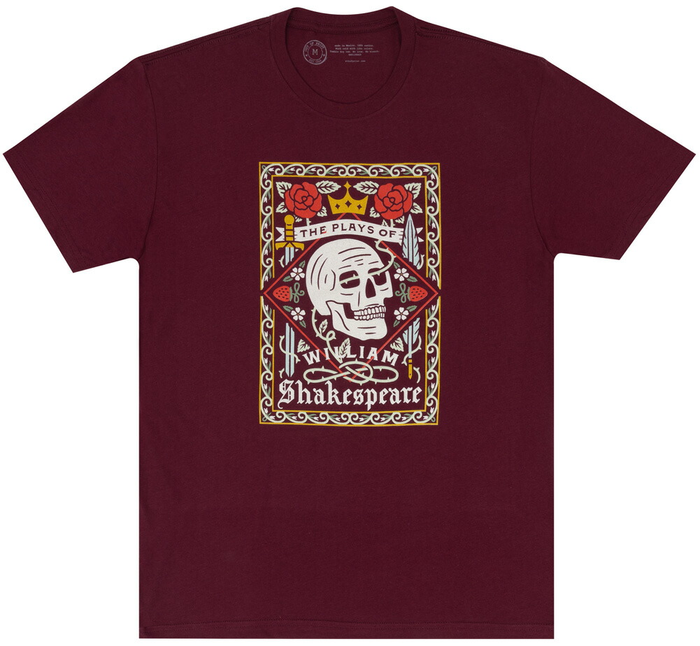 [Out of Print] Langston Hughes / Shakespeare in Harlem Womens Tee (Maroon) - [アウト・オブ・プリント] ラングストン・ヒューズ Tシャツ Out of Print] ラングストン・ヒューズ / 黒人街の