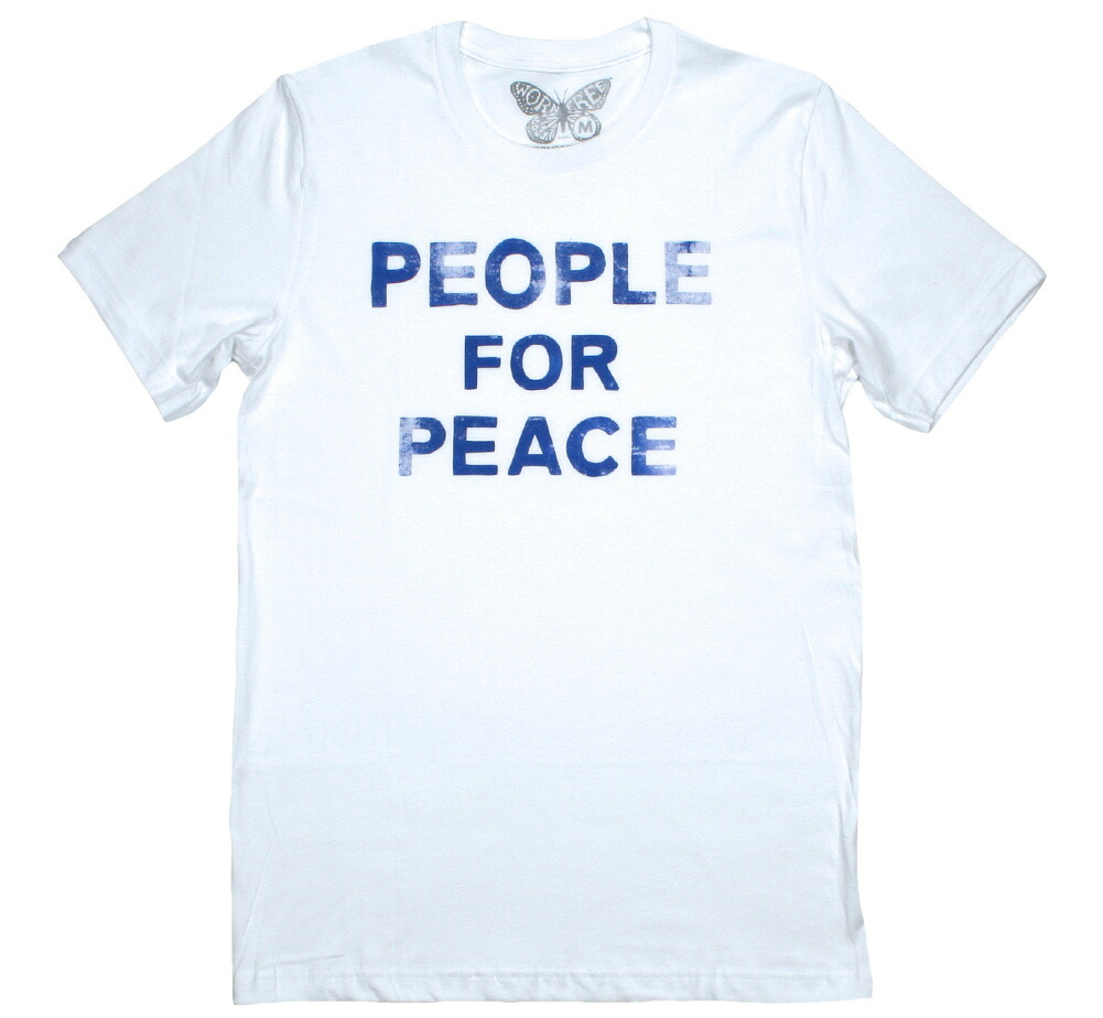 [Worn Free] John Lennon / People For Peace Tee 3 (White) - [ウォーン・フリー] ジョン・ジョンレノン プルオーバー