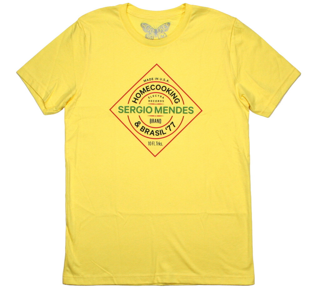 [Worn Free] S・・rgio Mendes \u0026 Brasil \u002777 / Home Cooking Tee (Yellow) - [ウォーン・フリー] セルジオ・メンデス ティーシャツ