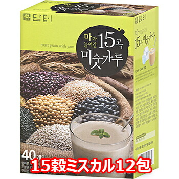 楽天市場 ダムト 15穀 ミスカル 12包入 １箱 ミスッカル 韓国食品 韓国食材 お茶 韓国お茶 伝統茶 茶 粉末 お土産 韓国お土産 ギフト プレゼント 大きいサイズのlylon Japan