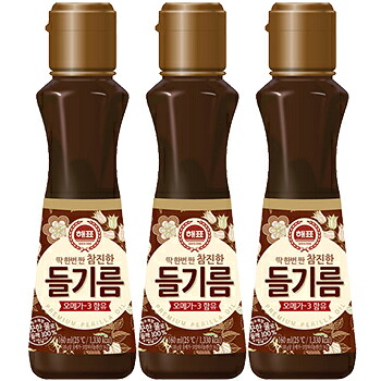 【送料無料】えごま油 320ml 3本 ヘピョ えごま油 エゴマオイル オメガ3 韓国 食品 料理 調味料 胡麻油 食材