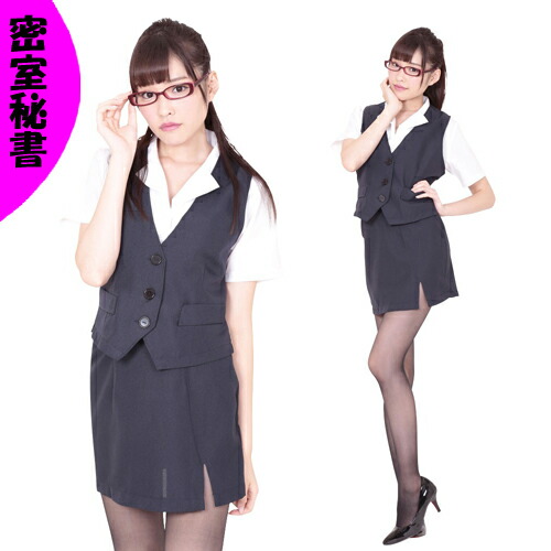 密室秘書 ミニスカート OLコスチューム ハロウィン パーティ レディース LXサイズ（LLサイズ）  F3012NB
