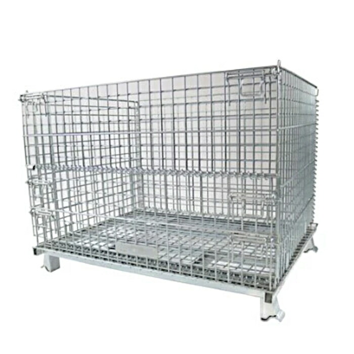 サンキン メッシュパレット コイルタイプ 呼称寸法 1200W×1000L×900H（脚高さ含む） 耐荷重 2000kg SC-4 / 150φキャスター付き SC-4S 網パレ メッシュボックス サンキンパレット【送料無料】