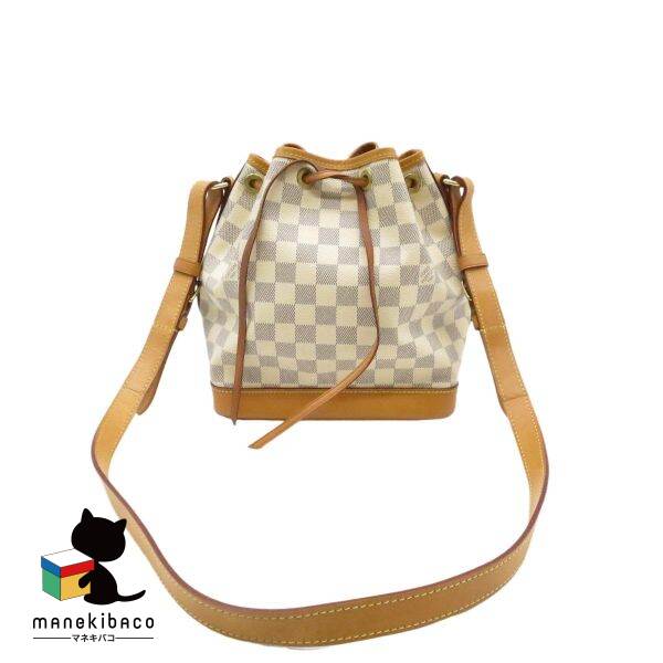 ルイヴィトン LOUIS VUITTON ダミエ・アズール N41220 ノエ BB ダミエ アズール バッグ ショルダーバッグ 斜め掛け ホワイト 白 ランクB 女性用バッグ 【中古】